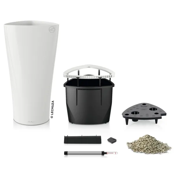 LECHUZA® Pflanzgefäße DELTA Premium 30 Weiß hochglanz All-in-One