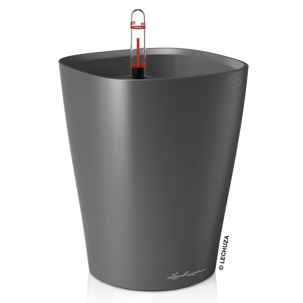 LECHUZA® Pflanzgefäße DELTINI Anthrazit metallic All-in-One