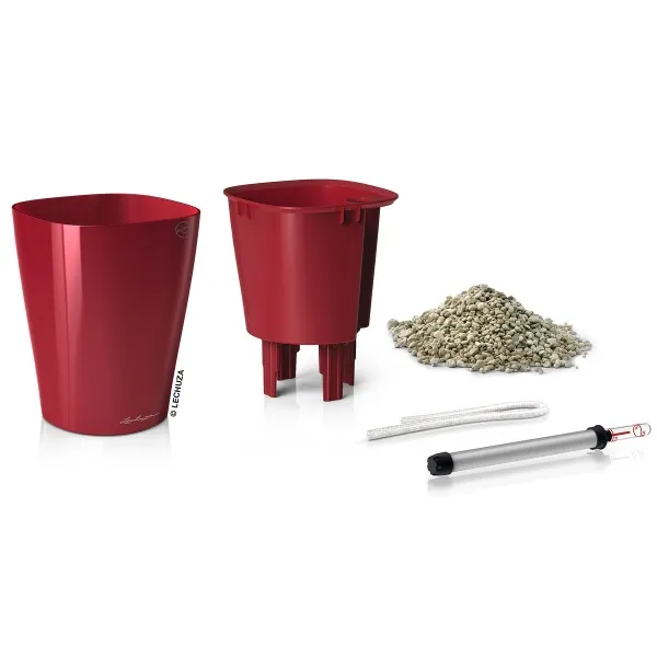 LECHUZA® Pflanzgefäße DELTINI Scarlet rot hochglänzend All-in-One