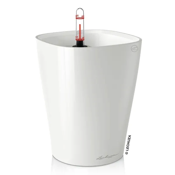 LECHUZA® Pflanzgefäße DELTINI Weiß hochglänzend All-in-One LECHUZA® Pflanzgefäße DELTINI Weiß hochglänzend All-in-One