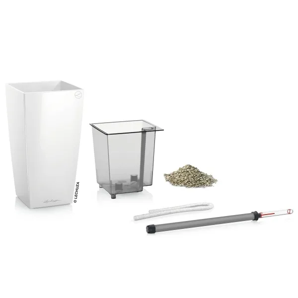 LECHUZA® Pflanzgefäße MAXI-CUBI Weiß hochglänzend All-in-One