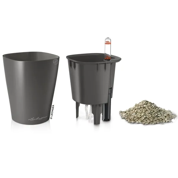 LECHUZA® Pflanzgefäße MINI-DELTINI Anthrazit metallic All-in-One