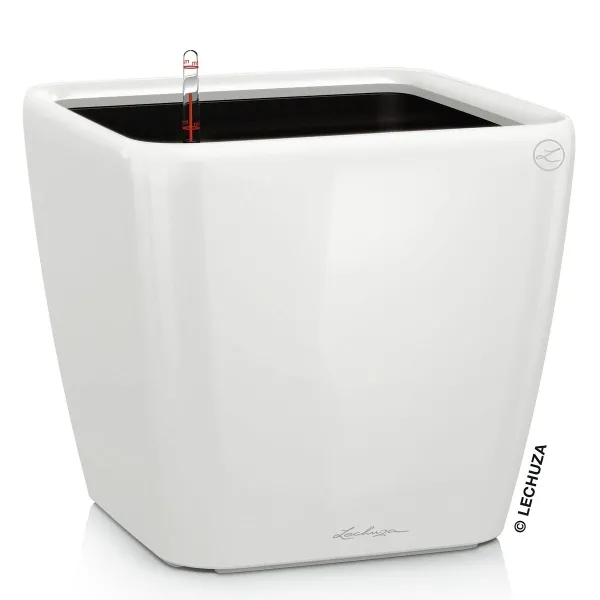 LECHUZA® Pflanzgefäße QUADRO LS 43 Weiß hochglänzend All-in-One