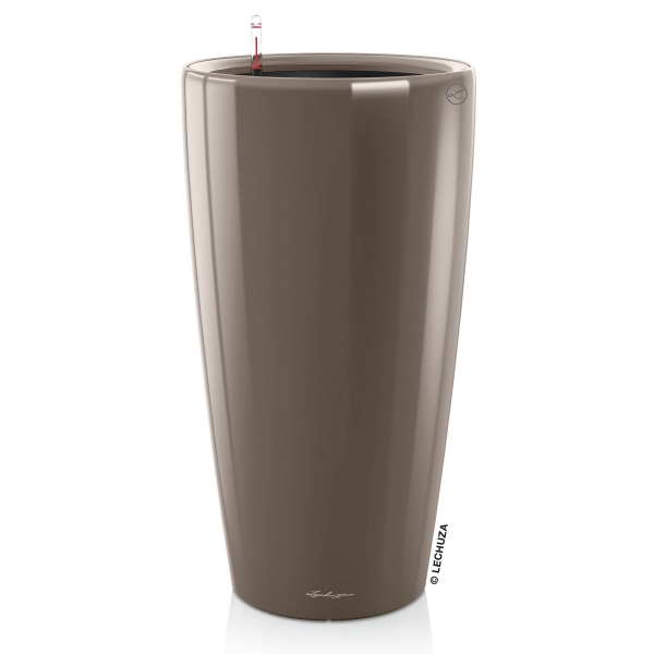 LECHUZA® Pflanzgefäße RONDO Premium 32 Taupe hochglanz All-in-One