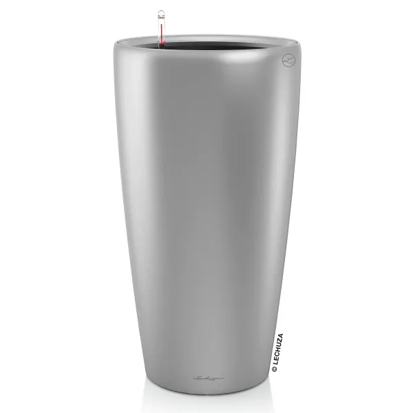 LECHUZA® Pflanzgefäße RONDO Premium 40 Silber metallic All-in-One LECHUZA® Pflanzgefäße RONDO Premium 40 Silber metallic All-in-One