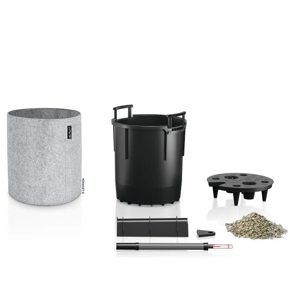 LECHUZA® Pflanzgefäße TRENDCOVER Filz 32 Light Grey helllgrau All-in-One