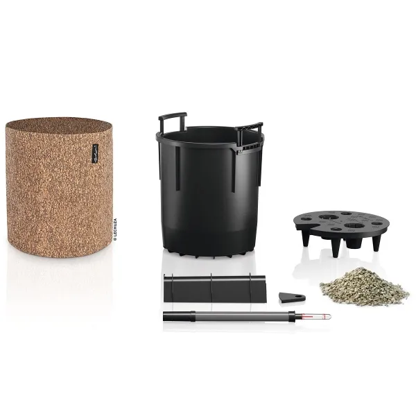LECHUZA® Pflanzgefäße TRENDCOVER Kork 32 Dark Natural dunkelbraun All-in-One