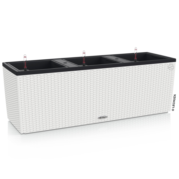 LECHUZA® Pflanzkasten TRIO Cottage 40 Weiß mit 3 Einsätzen All-in-One