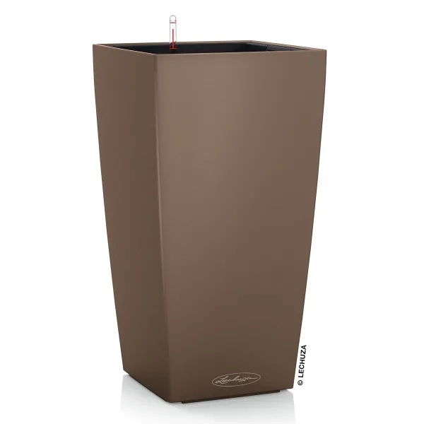 LECHUZA® Pflanzsäule CUBICO Color 22 Muskat seidenmatt All-in-One