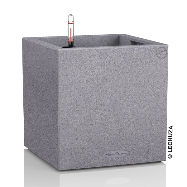 LECHUZA® Tischgefäße CANTO Stone 14 Steingrau
