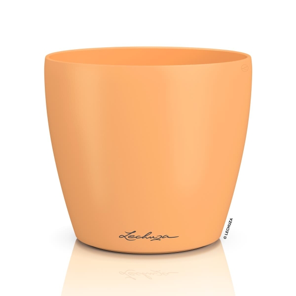 LECHUZA® Übertopf CLASSICO Color DECO 14 Papaya apricot Ø 15 cm - Kunststoff
