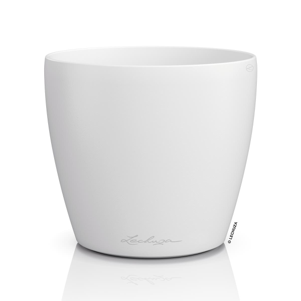 LECHUZA® Übertopf CLASSICO Color DECO 14 Weiß Ø 15  cm - Kunststoff