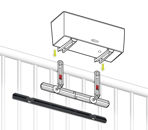 LECHUZA® Zubehör BALCONERA Balkonkastenhalter-Ergänzung Weiß
