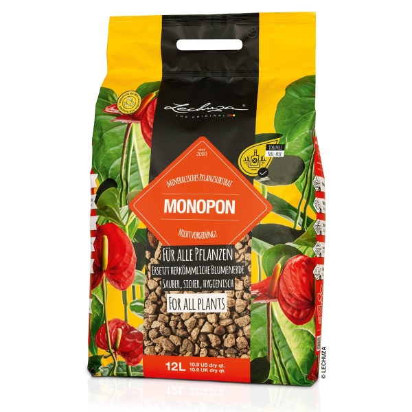 LECHUZA® Zubehör MONOPON für Gefäße ohne LECHUZA® Bewässerungssystem - 12 Liter