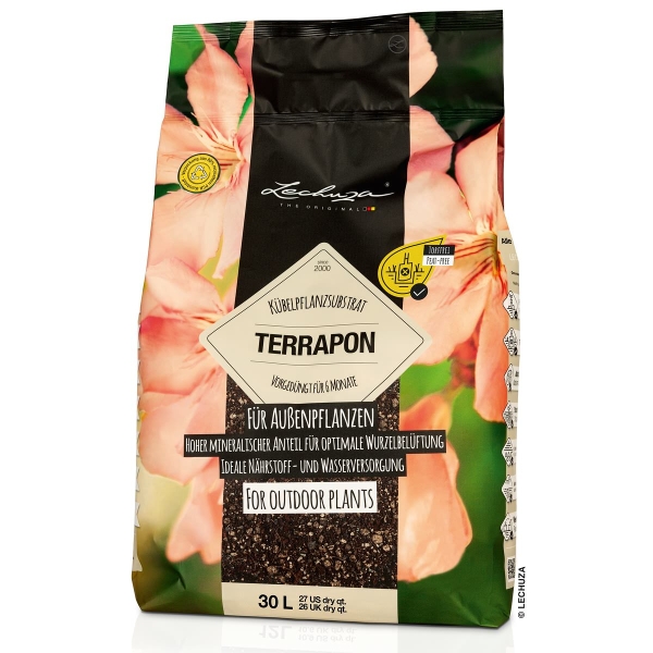 LECHUZA® Zubehör TERRAPON Kübelpflanzensubstrat vorgedüngt - 30 Liter