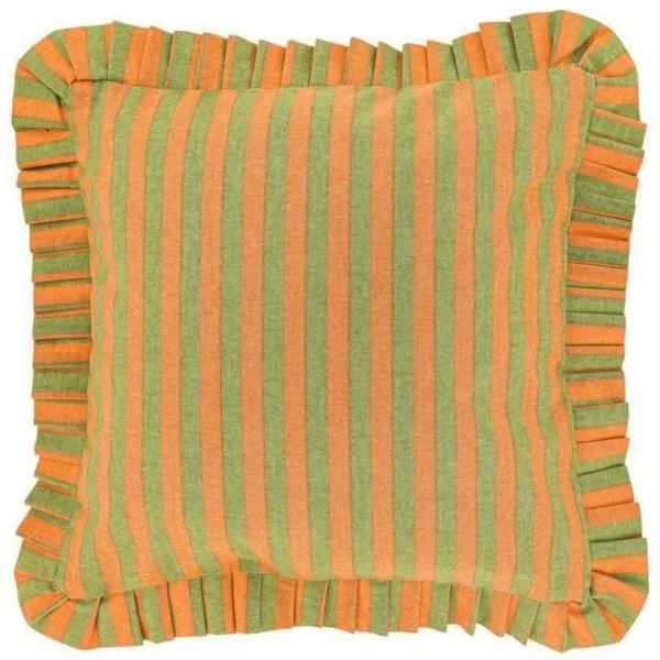 Lemetex UNIQUE Living® Deko-Kissen Ruth 45 cm x 45 cm apricot/nile green