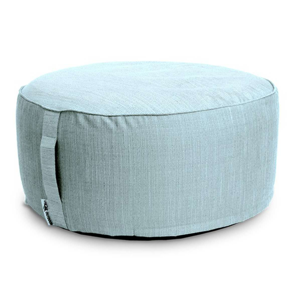 Lemetex UNIQUE Living® Deko- Aufblasbares Pouf-Sitzkissen Senna Ø 55 cm Höhe 25 cm light blue