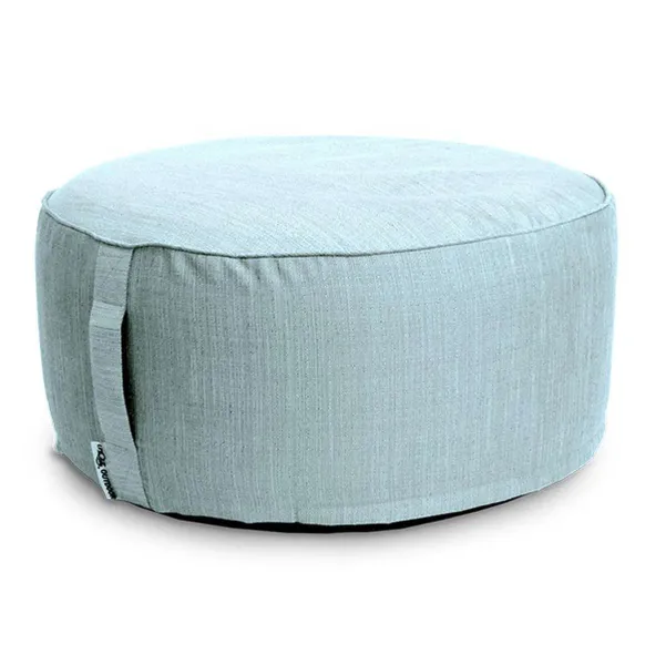 Lemetex UNIQUE Living® Deko- Aufblasbares Pouf-Sitzkissen Senna Ø 55 cm Höhe 25 cm light blue