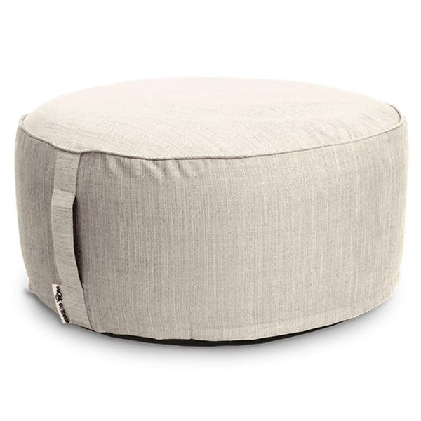 Lemetex UNIQUE Living® Deko- Aufblasbares Pouf-Sitzkissen Senna Ø 55 cm Höhe 25 cm sand