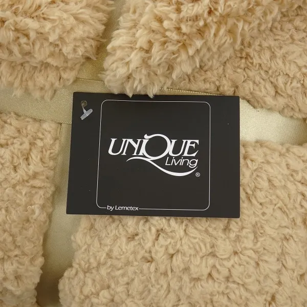 Lemetex UNIQUE Living® Kuschelponcho Dara Latte Macchiato 80 x 75 cm - Polyester