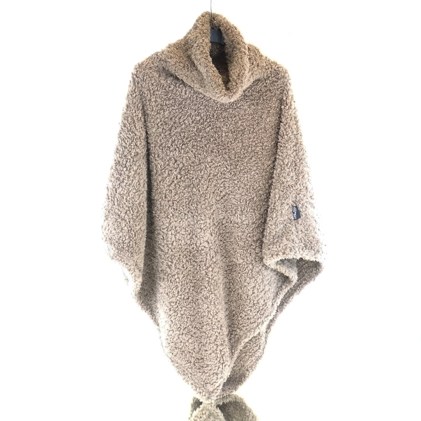 Lemetex UNIQUE Living® Kuschelponcho Dara Taupe 80 cm x 75 cm - Polyester