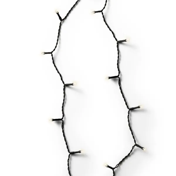 Lumineo Batterie LED Lichterkette Durawise schwarz 1,7 Meter 24 Lichter - warmweiß