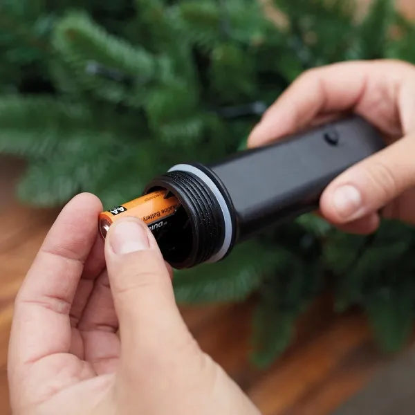 Lumineo Batterie LED Lichterkette Durawise schwarz 1,7 Meter 24 Lichter - warmweiß