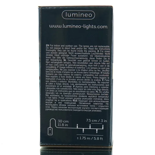 Lumineo Batterie LED Lichterkette grün 8 Funktionen 1,75 Meter 24 Lichter - warmweiß