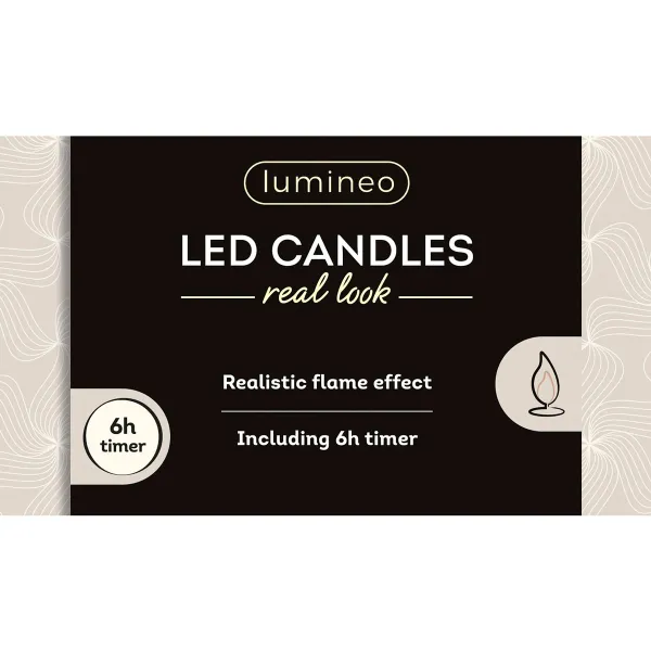 Lumineo LED-Spitzkerzen Grün 2er-Pack Ø 22 mm, Höhe 245 mm - warmweiß
