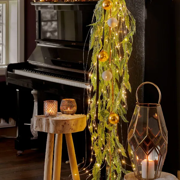 Lumineo Batterie Micro-LED Lichterbündel 80 cm 60 Lichter - warmweiß