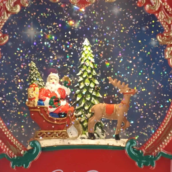 Lumineo Buchcover mit Weihnachtslandschaft mit LED-Beleuchtung und Musik