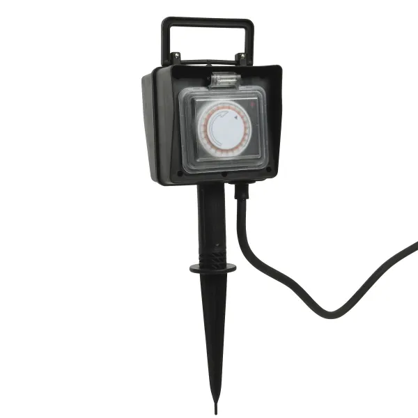 Lumineo Gartensteckersteckdosen mit Zeitschaltuhr - Outdoor