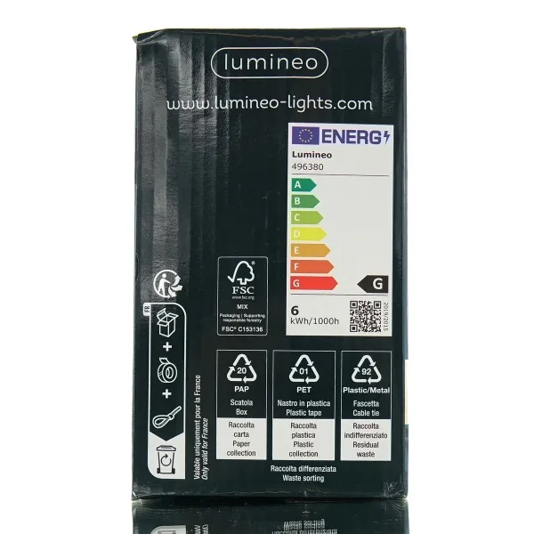 Lumineo LED Lichterkette Excellent Twinkle schwarz 15 Meter 960 Lichter - warmweiß