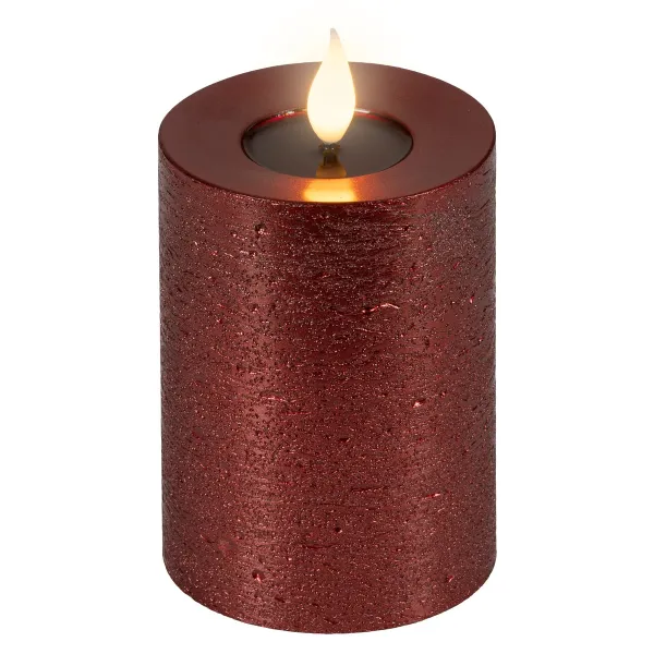 Lumineo LED-Kerze Flacker-Effekt Indoor ochsenblut Wachs Ø 7,5 cm Höhe 13,5 cm - warmweiß Lumineo LED-Kerze Flacker-Effekt Indoor ochsenblut Wachs Ø 7,5 cm Höhe 13,5 cm - warmweiß
