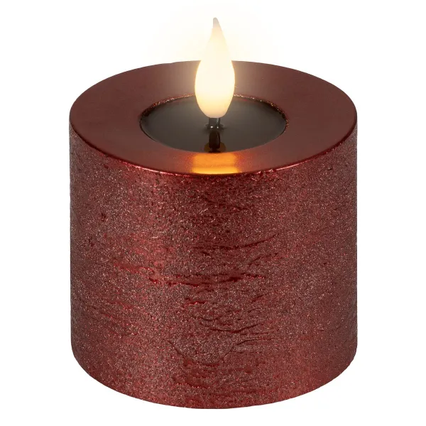Lumineo LED-Kerze Flacker-Effekt Indoor ochsenblut Wachs Ø 7,5 cm Höhe 9,5 cm - warmweiß Lumineo LED-Kerze Flacker-Effekt Indoor ochsenblut Wachs Ø 7,5 cm Höhe 9,5 cm - warmweiß