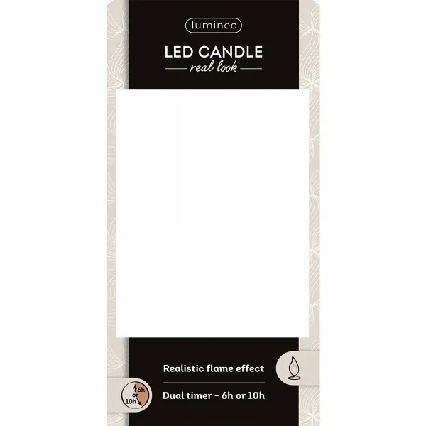 Lumineo LED-Kerze Flacker-Effekt Indoor rot Wachs Ø 7,5 cm Höhe 13,5 cm - warmweiß