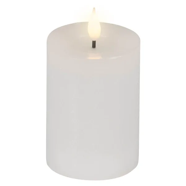 Lumineo LED-Kerze Flacker-Effekt Indoor weiß Wachs Ø 7,5 cm Höhe 13,5 cm - warmweiß Lumineo LED-Kerze Flacker-Effekt Indoor weiß Wachs Ø 7,5 cm Höhe 13,5 cm - warmweiß