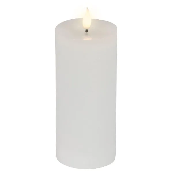Lumineo LED-Kerze Flacker-Effekt Indoor weiß Wachs Ø 7,5 cm Höhe 20 cm - warmweiß Lumineo LED-Kerze Flacker-Effekt Indoor weiß Wachs Ø 7,5 cm Höhe 20 cm - warmweiß