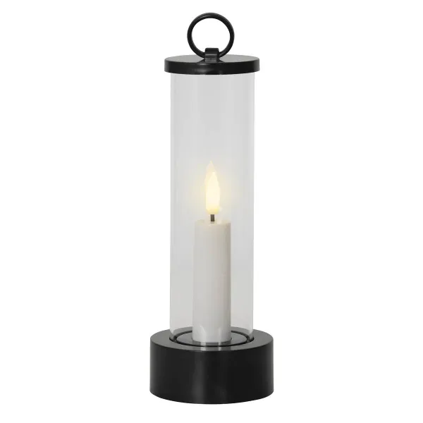 Lumineo LED Kerze Wachs im Zylinder s/w Ø 7,5 cm H: 20 cm Outdoor -Kunststoff Lumineo LED Kerze Wachs im Zylinder s/w Ø 7,5 cm H: 20 cm Outdoor -Kunststoff