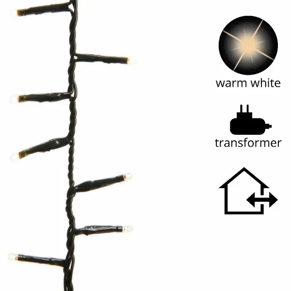 Lumineo LED Lichterkette 1•2 Glow Compact grün 1,8 Meter 540 Lichter - warmweiß