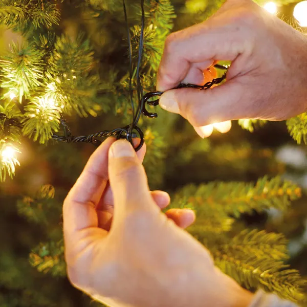 Lumineo LED Lichterkette 1•2 Glow Compact grün 1,8 Meter 540 Lichter - warmweiß