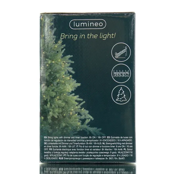 Lumineo LED Lichterkette Basic schwarz 27 Meter 360 Lichter - softgold