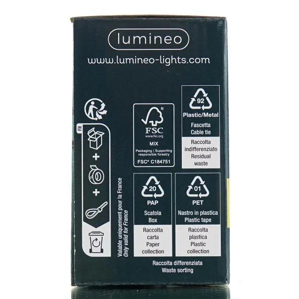 Lumineo LED Lichterkette Basic schwarz 9 Meter 120 Lichter - softgold