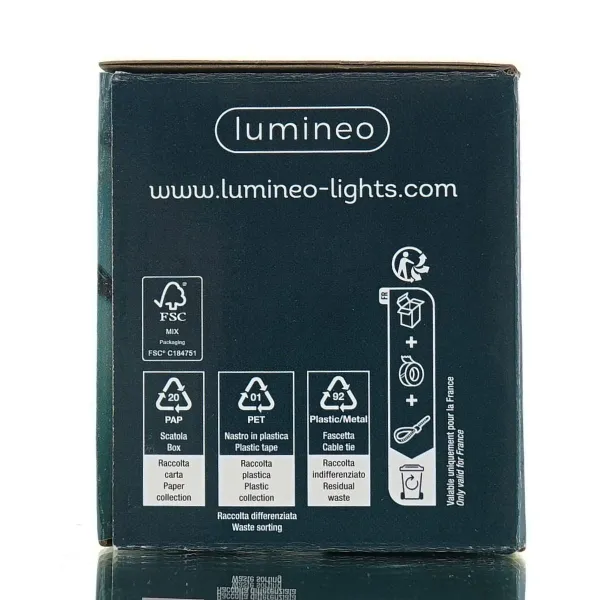Lumineo LED Lichterkette Basic schwarz 3 Meter 40 Lichter - softgold