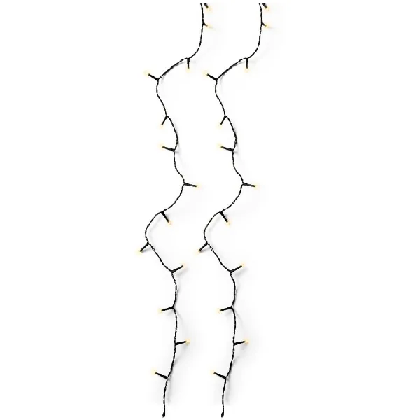 Lumineo LED Lichterkette Basic schwarz 3 Meter 40 Lichter - softgold