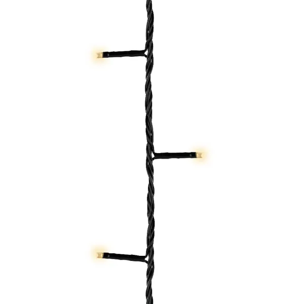 Lumineo LED Lichterkette Basic schwarz 3 Meter 40 Lichter - warmweiß