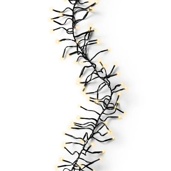 Lumineo LED Lichterkette Cluster schwarz 14 Meter 1512 Lichter - softgold