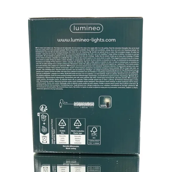 Lumineo LED Lichterkette Cluster schwarz 10 Meter 1128 Lichter - warmweiß