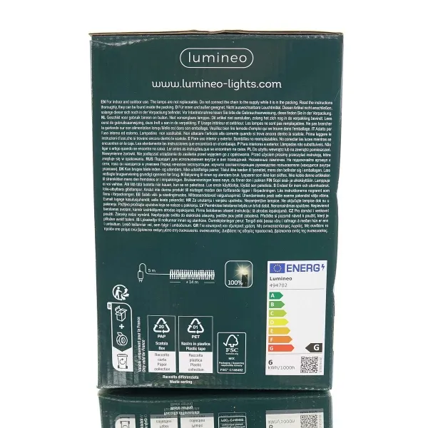 Lumineo LED Lichterkette Cluster schwarz 13,5 Meter 1512 Lichter - warmweiß