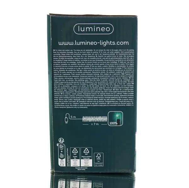 Lumineo LED Lichterkette Cluster Twinkle 7 Meter 768 Lichter - soft bunt